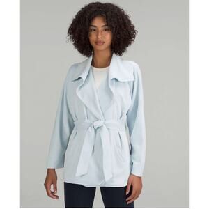 Lululemon Softstreme Belted Wrap Powder Blue EUC